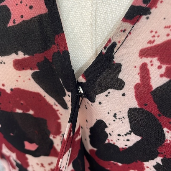 Parker Monet Black and Red Floral Mini Dress - Picture 2 of 8